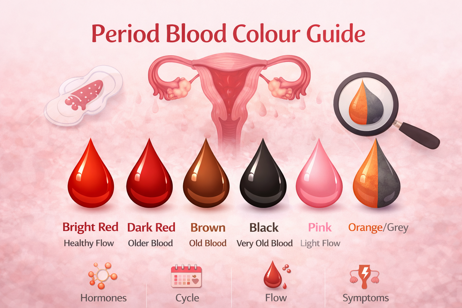 Period Blood Colour Guide: What Brown, Pink, Black or Bright Red Blood Means